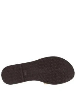 Tongs antidérapantes à entre-doigts liant la sangle vert pastel du coup-de-pied