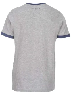 T-shirt chiné avec logo pour junior garçon gris chiné en coton coupe droite TICLASS