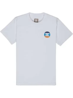 T-shirt en coton blanc uni avec une coupe droite et des manches courtes