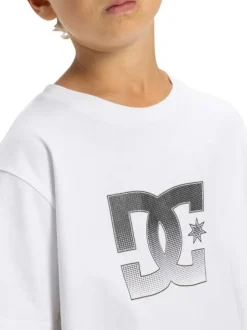 T-shirt en coton blanc uni avec un col rond et des manches courtes