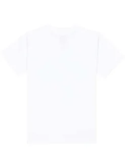 T-shirt en coton blanc uni avec un col rond et des manches courtes