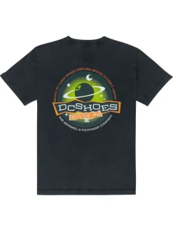 T-shirt en coton noir uni avec un col rond et des manches courtes