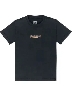 T-shirt en coton noir uni avec un col rond et des manches courtes