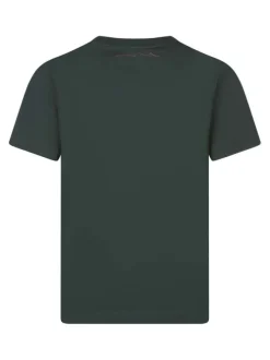 T-shirt sapin en coton avec logo brodé à coupe droite et à col rond