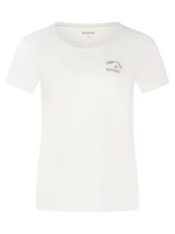 T-shirt Alma en coton blanc uni col rond et à manches courtes