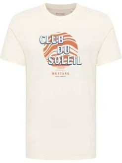 T-shirt Austin en coton blanc à imprimé "club du soleil" et à manches courtes