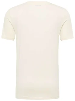 T-shirt Austin en coton blanc à imprimé orange et bleu et à col rond