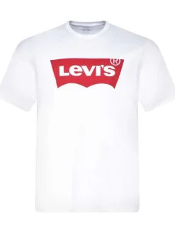 T-shirt Batwing blanc en coton uni coupe régular avec un col rond