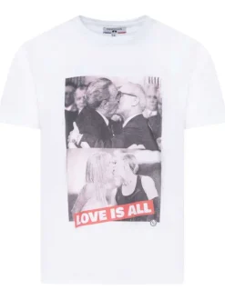 T-shirt blanc en coton biologique à col rond