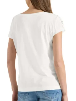 T-shirt blanche uni avec une coupe droite et des manches courtes