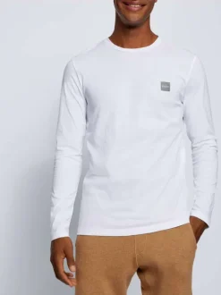 T-shirt blanc uni en coton uni regular fit