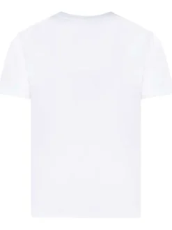 T-shirt blanc YES SIIIR en coton biologique à col rond