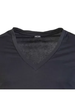T-shirt classique Supreme en coton noir à col v et manches courtes