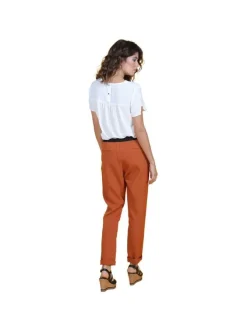T-shirt col rond fendu
