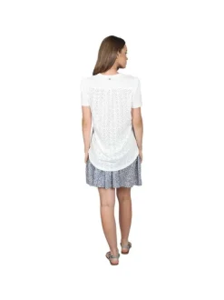T-shirt col v ajouré