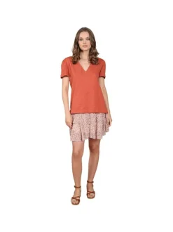 T-shirt col v uni