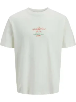 T-shirt écru à imprimé Garfield, col col rond et à manches courtes