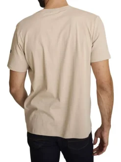 T-shirt en coton beige à coupe droite orné d'un imprimé de voiture