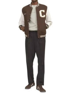 T-shirt en coton beige uni avec une coupe droite et un col rond