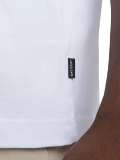 T-shirt en coton biologique blanc à coupe droite et de manches courtes
