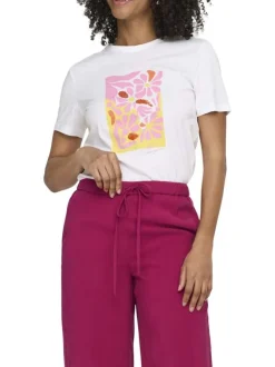T-shirt en coton biologique blanc uni avec des manches courtes