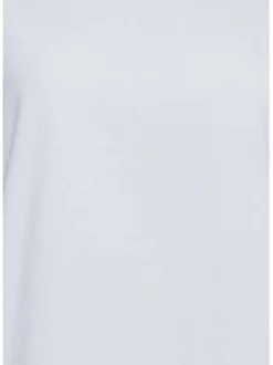 T-shirt en coton biologique blanc uni avec un col rond et une coupe droite