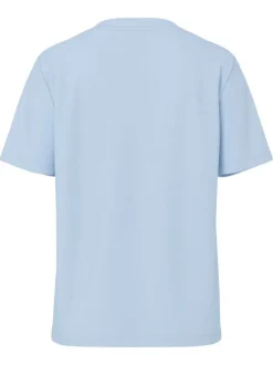 T-shirt en coton biologique ciel uni avec une coupe droite