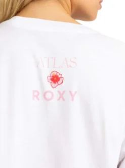 T-shirt en coton blanc avec un imprimé une coupe droite et un col rond
