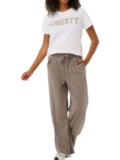 T-shirt en coton blanc imprimé avec un col rond et des manches courtes