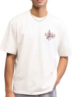 T-shirt en coton blanc imprimé avec une coupe ample et des manches courtes