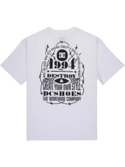 T-shirt en coton blanc uni avec un col rond et une coupe droite