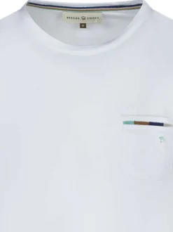 T-shirt en coton blanc uni avec une coupe droite et des manches courtes