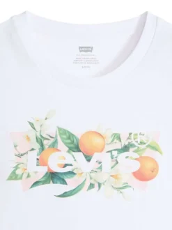T-shirt en coton blanc uni avec une coupe droite et un col rond
