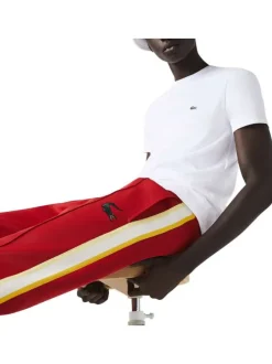 T-shirt en coton blanc uni avec une coupe droite et un col rond