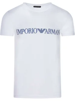 T-Shirt en coton blanc uni coupe droite col rond
