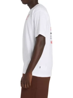 T-shirt en coton blanc uni pourvu d'un col rond et de manches courtes