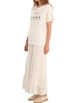 T-shirt en coton blanc uni pourvu d'un imprimé avec des chiens