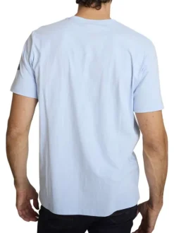 T-shirt en coton ciel à coupe droite orné d'un imprimé de voiture