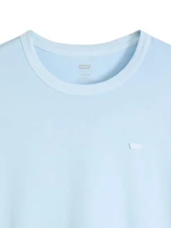 T-shirt en coton kaki avec un col rond et le logo brodé en petit
