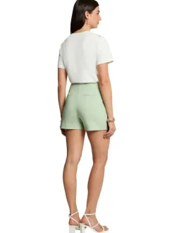 T-shirt en coton mélangé blanc avec une coupe droite et des manches courtes