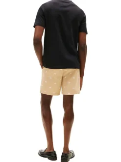 T-shirt en coton noir fantaisie avec un col rond et des manches courtes