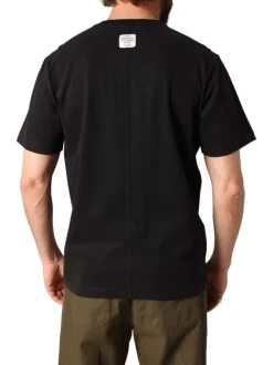T-shirt en coton noir uni avec un col rond et des manches courtes