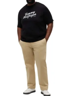 T-shirt en coton noir uni pourvu d'un col rond et de manches courtes