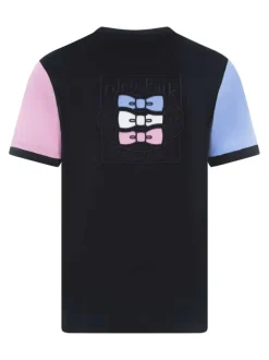 T-shirt en coton nuit imprimé avec une coupe droite et logo iconique