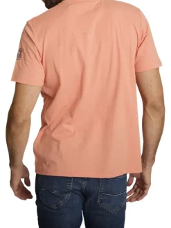 T-shirt en coton orange à coupe droite orné d'un imprimé de voiture