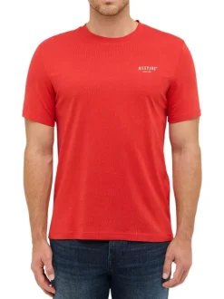 T-shirt en coton rouge uni avec un col rond et des manches courtes