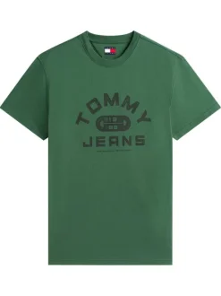 T-shirt en coton sapin imprimé avec une coupe droite et un col rond