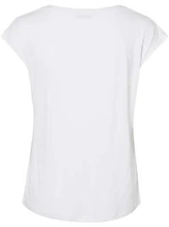 T-shirt femme avec une coupe droite des manches courtes et un col en V