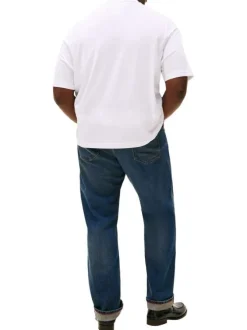 T-shirt grande taille en coton recyclé blanc avec un imprimé à l’avant