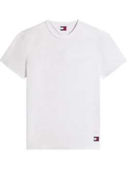 T-shirt gris uni avec une coupe droite et des manches courtes